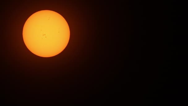 Tutup Shot Sunspots Surface Sun Medan Magnet Yang Kuat Pada — Stok Video