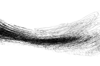 Kalem ya da kalem fırçası. Kaotik rastgele çizilmiş soyut siyah beyaz desenler çizilmiş. Rastgele karalama kapakları, posterler ve kartlar. Siyah kömür kalem taslak doku Vektörü.