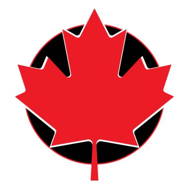 Üretim için boş fiyat etiketi. Kanada ürün çıkartması ticareti. Rozet ya da mühür sembolü kırmızı ve beyaz. Kanada topraklarında üretim belgesi olarak amblem. Vektör.