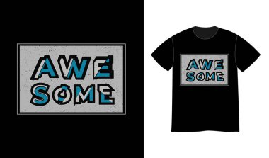 - Harika. Gömlek, logo, baskı, pul ya da tişört için vektör illüstrasyonu. Klasik tipografi tasarımı .