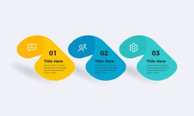 Sunum için 3 ya da 3 aşamalı iş bilgisi şablonu yaratıcı tasarımı, modern minimal bilgi vektör şablonu tasarımı