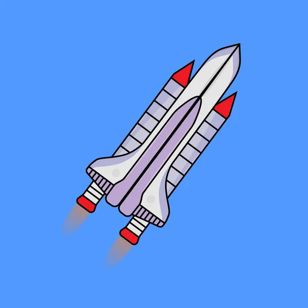 Rocket Illustration Rocket Kids Illustration Icon Colorful Rocket Art Design — Stock Vector