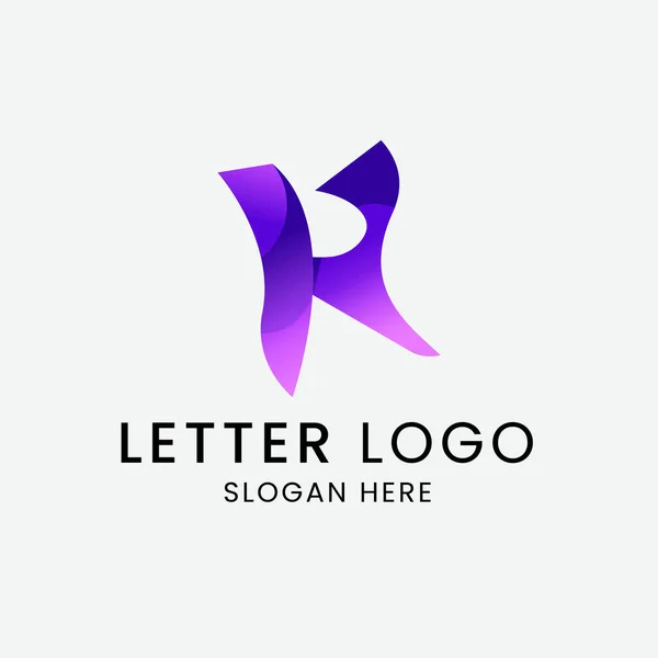 Gradient Monogram Logo Colorful Letter Logo Design Template Modern Logo — Vettoriale Stock