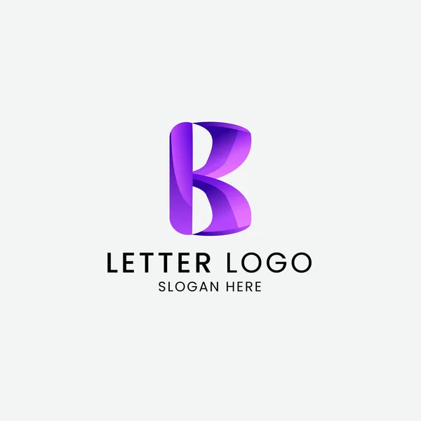Gradiente Logotipo Monograma Plantilla Colorida Del Diseño Del Logotipo Letra — Vector de stock