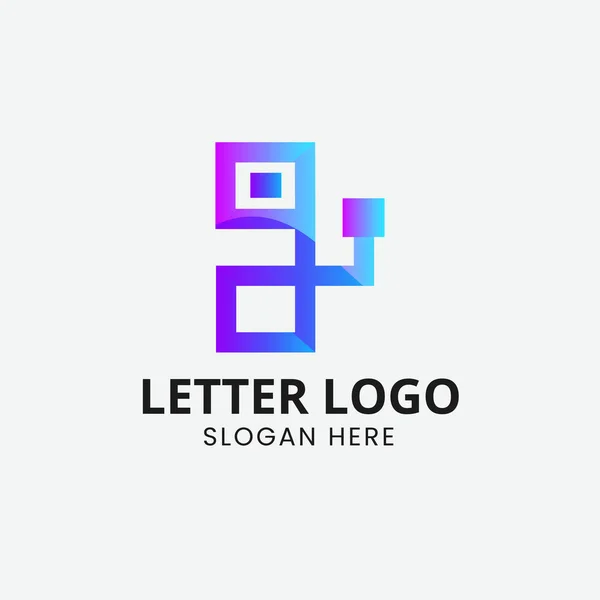 Bokstaven Logotyp Ikon Design Logotyp Form Användbar För Företag Och — Stock vektor