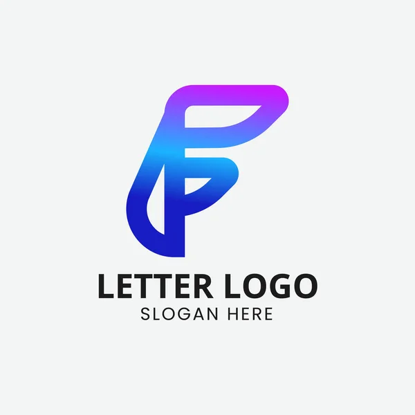 Letra Logotipo Icono Diseño Forma Del Logotipo Utilizable Para Logotipos — Vector de stock
