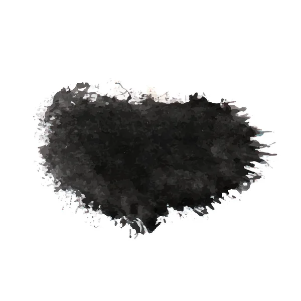 Μαύρες Νερομπογιές Αφηρημένη Υδατογραφία Splatter Σχεδιασμό Σχεδιασμός Δημιουργικών Σχημάτων Υδατογραφίας — Διανυσματικό Αρχείο