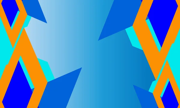 Fondo Geométrico Abstracto Con Colores Azul Naranja Diseño Moderno Fondo — Vector de stock