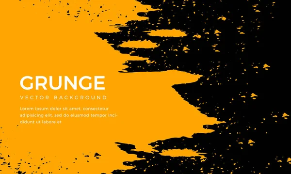 Fondo Abstracto Negro Naranja Con Textura Grunge Diseño Fondo Colorido — Vector de stock