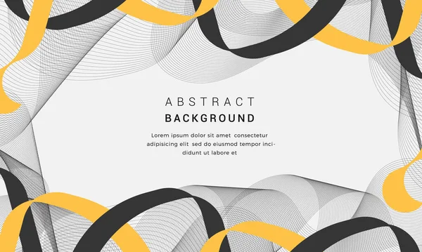Style Abstrait Moderne Noir Jaune Avec Fond Vectoriel Formes Créatives — Image vectorielle