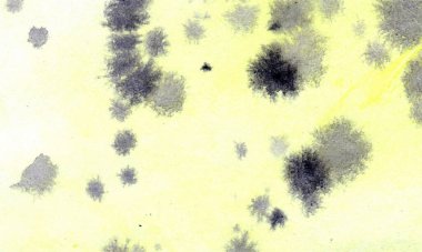 Sarı ve siyah suluboya arkaplan, vektör soyut doku resmi, suluboya duvar kağıdı tasarımı, soyut arkaplan tasarımı