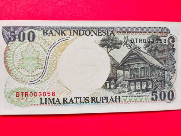 Banconote Indonesiane Vecchie 500 Emesse Nel 1992 Vecchio Concetto Valuta — Foto Stock