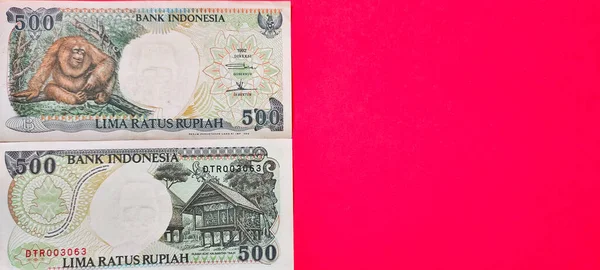 Stare Indonezyjskie Banknoty 500 Wyemitowane 1992 Stara Koncepcja Waluty Rupii — Zdjęcie stockowe