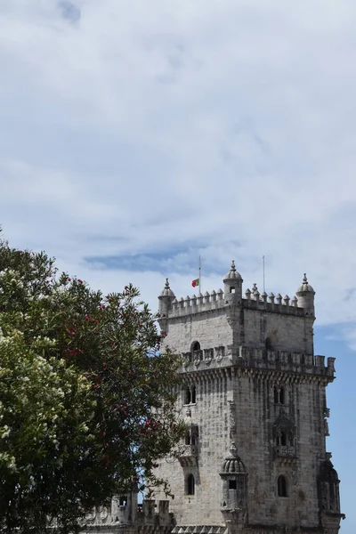 Belem Tower Torre Belm 正式名称为圣文森特塔 Tower Saint Vincent 是一座建于16世纪的防御工事 位于葡萄牙里斯本 — 图库照片