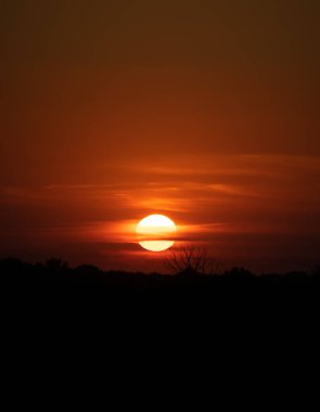 Akşam dağlarda güzel bir günbatımı.