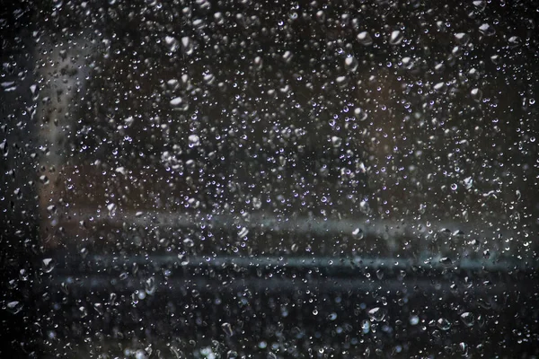 Капли Дождя Тёмном Фоне — стоковое фото