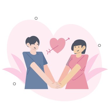 Sevgililer Günü konsepti izole edilmiş insan durumları. Romantik bayramı kutlayan insanların olduğu sahneler koleksiyonu, randevuda çiftler, aşk ilişkisi. Mega set. Düz tasarımda vektör illüstrasyonu