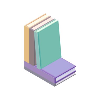 Books in flat design style, vector illustration.