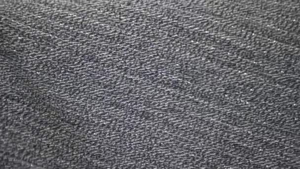 Zamknij Szczegółowe Tkaniny Tekstury Błyszczące Lycra Spandex Tkaniny Płynące Dolly — Wideo stockowe