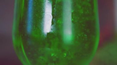 Chaotic movement of carbonated bulbashek in tarragon 4k Cinematic