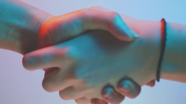 Handshake Conclusion Transaction Cinematic — Stockvideo