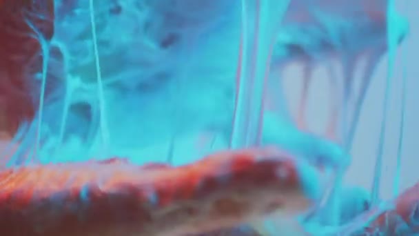 Beautiful Cobwebs Shaving Foam Your Hands Cinematic — Αρχείο Βίντεο