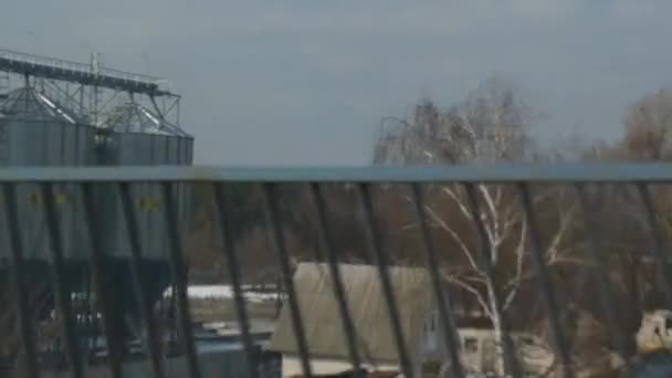 Granero Retirado Del Puente Industria — Vídeos de Stock
