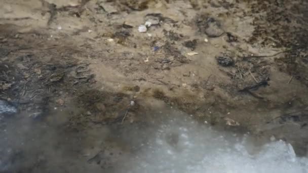 Ομαλή Διαφάνεια Στο Χειμερινό Παραμύθι Του Νερού — Αρχείο Βίντεο