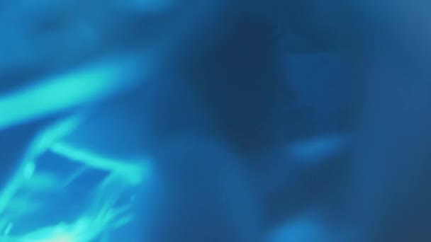 Histórico Futurista Pétalas Brancas Flutuam Água Azul Cósmica Vídeo Imagens — Vídeo de Stock