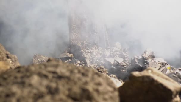 Beau Flash Rvb Suivi Épais Brouillard Grand Ruines Dispositif Cinématographique — Video