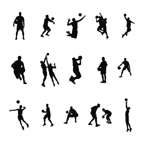排球运动员人物形象 排球运动员人物形象 — 图库矢量图片