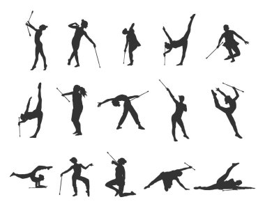 Baton Dönen Siluet, Dönen Svg, Spor Baton Silueti