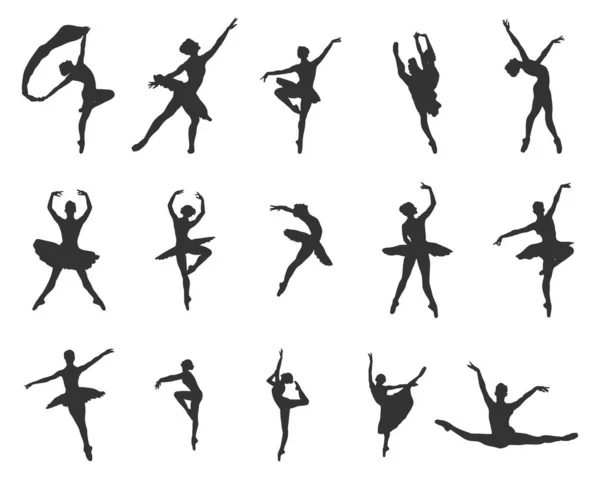 Silueta Bailarina Siluetas Bailarina Bailarina Svg Vector Bailarina — Archivo Imágenes Vectoriales