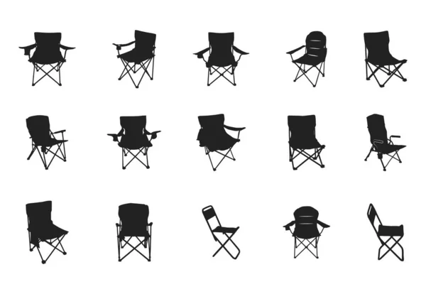 Καρέκλα Camping Silhouette Καρέκλα Camping Svg — Διανυσματικό Αρχείο