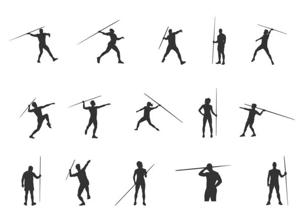 Javelin Thrower Silhouette Javelin Thrower Svg Javelin Thrower Vector — Διανυσματικό Αρχείο