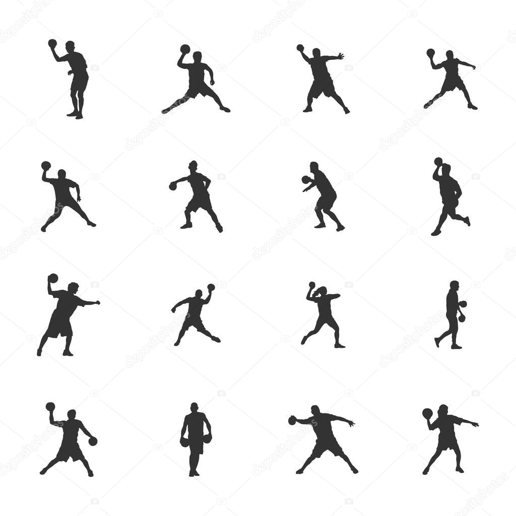 Dodgeball players silhouette, Dodgeball player SVG, Dodgeball player vector