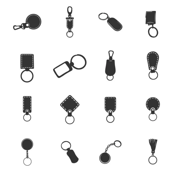 Schlüsselanhänger Silhouette Schlüsselanhänger Silhouette Schlüsselanhänger Svg Schlüsselanhänger Vektor — Stockvektor