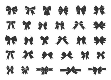 Bow Silhouette, Bow Tie Silhouette, Dekoratif Fiyonk Silueti, Bow Ribbon Silueti, Gift Fiyonk Silueti, Fiyonk Clipart, Ribbon Silueti