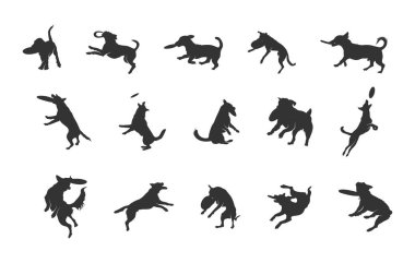  Frisbee dog silhouette, Frisbee dog svg, Frisbee dog catching silhouette, Jumping frisbee dog svg, Dog svg, Jumping dog svg, Jumping dog silhouette clipart
