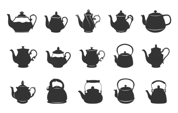 stock vector Ceramic teapot silhouette, Teapot silhouette, Teapot svg, Kettle svg, Ceramic teapot svg, Decorative teapot silhouette, Coffee pot silhouettes, Ceramic teapots vector illustration