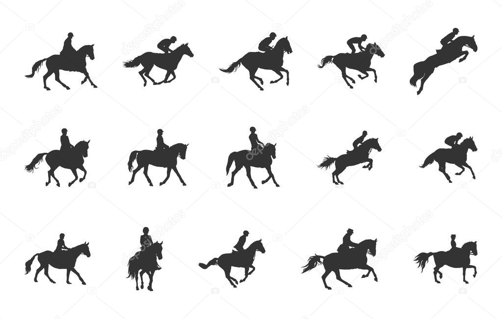 Equestrian silhouette, Horse riding silhouette, Equestrian svg, Horse riding svg, Equestrian sports silhouette, Equestrian clipart, Equestrian horse jumping silhouette
