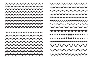 Zigzag çizgisi svg, Zigzag çizgi silueti, Zigzag svg, dalga çizgi silueti, Zigzag çizgi vektörü seti