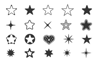Yıldızlar svg, Yıldızlar silueti, Yıldız çizgisi, Yıldızlar vektör kümesi, Yıldızlar kümesi, Yıldızlar svg demeti