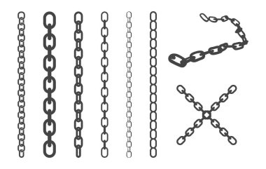 Zincir siluet, zincir svg, zincir vektör clipart, Metal zincir silueti, Metal zincir svg, siluet zincir silueti, zincir vektör demeti 