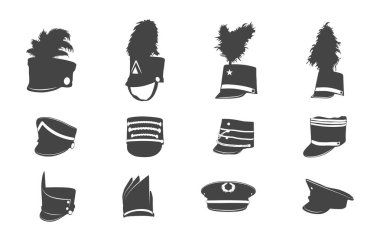 Bando şapkası silueti, bando şapkası svg, bando bandosu svg, bando bandosu silüeti, Hat svg, Şapka silueti, Color guard svg, bando bant şapka vektörü.