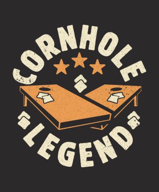 Cornhole efsanesi nostaljik tişört tasarımı, Cornhole tişört tasarımı