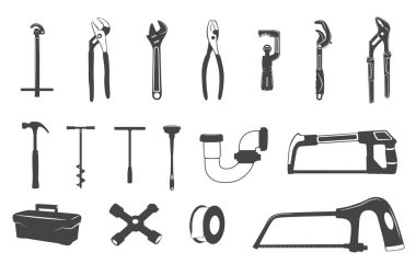 Tesisat araçları svg, Tesisat araçları siluet, Tesisat araçları Clipart, Tools svg, Tools siluet, Tesisat araçları çizim.