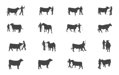 Steer Svg, Show Steer Silhouette, Livestock Svg, Livestock Silhouette, Steer Silhouette, Steer Svg, Show Steer Bundle, Show sığır Svg.
