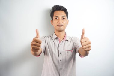 beyaz zemin üzerine işaret tam uzunlukta portre mutlu Yaşasın