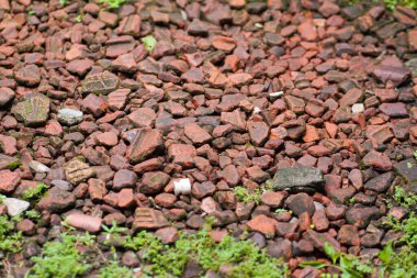 rooftile shards made of clay